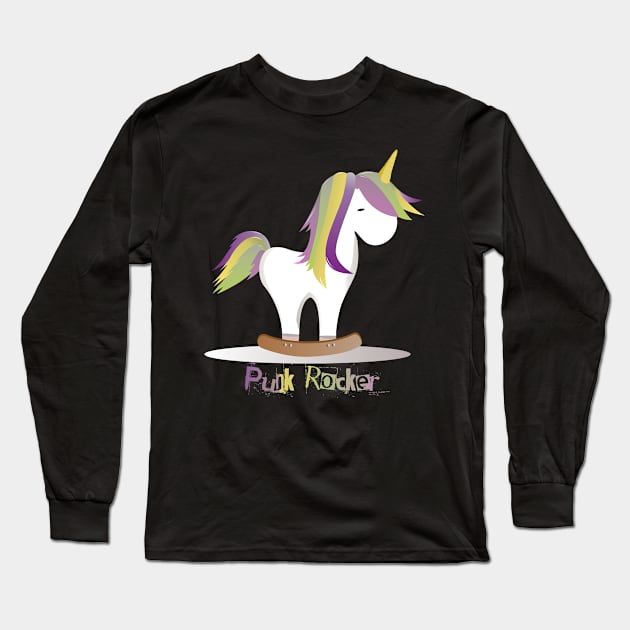 Punk Rocker Long Sleeve T-Shirt by colouredwolfe11